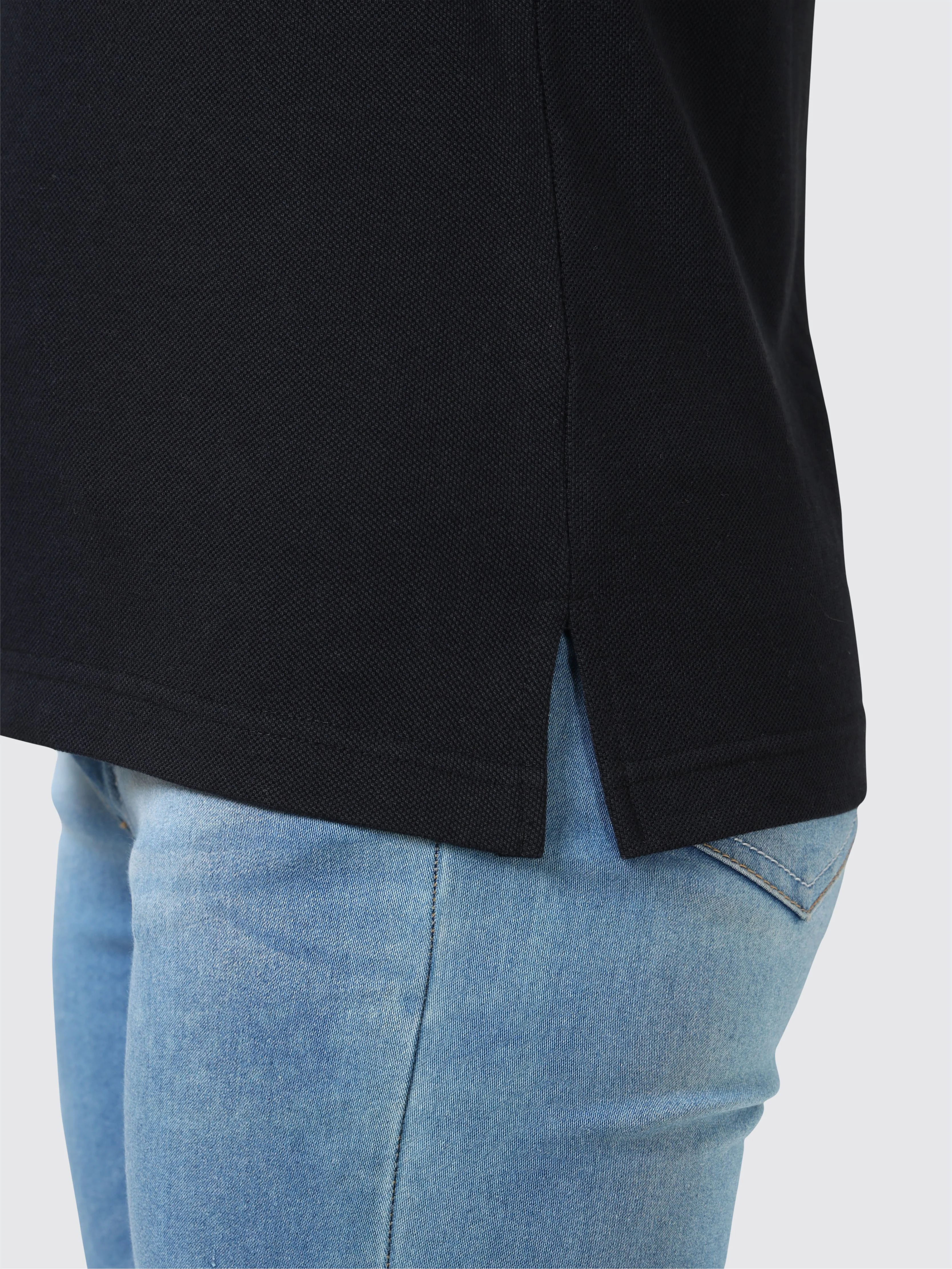 Women Black Zipper Chinese Collar Polo T-shirt | Premium Cotton | Stretchable | Feather touch feel | Sustainable | Breathable | Light Weight - Image 8