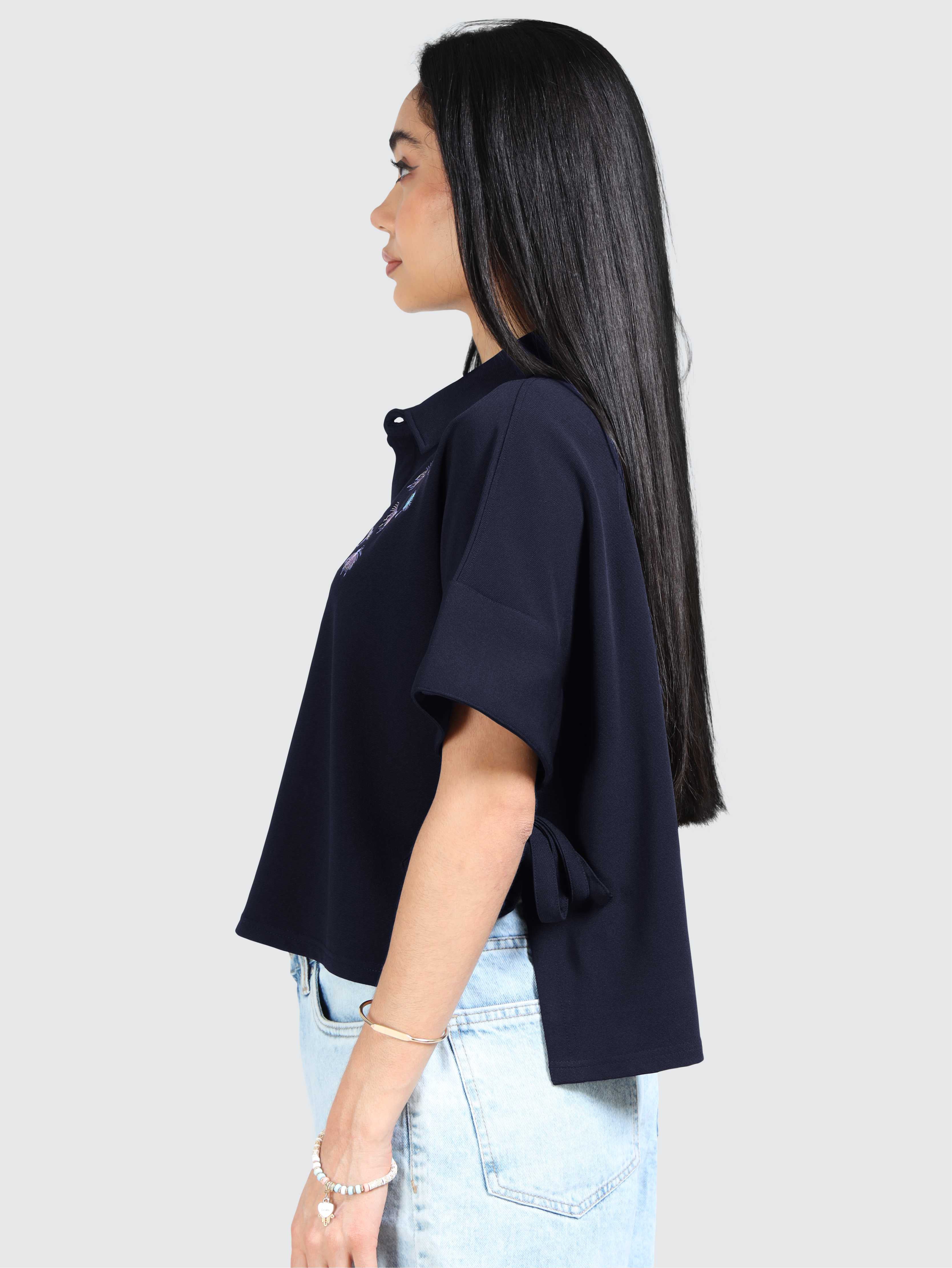 Women Boxy Fit Batwing Sleeve Shirt | Feather Touch Feel | Breathable | Wrinkle Free | Lightweight | - Image 3