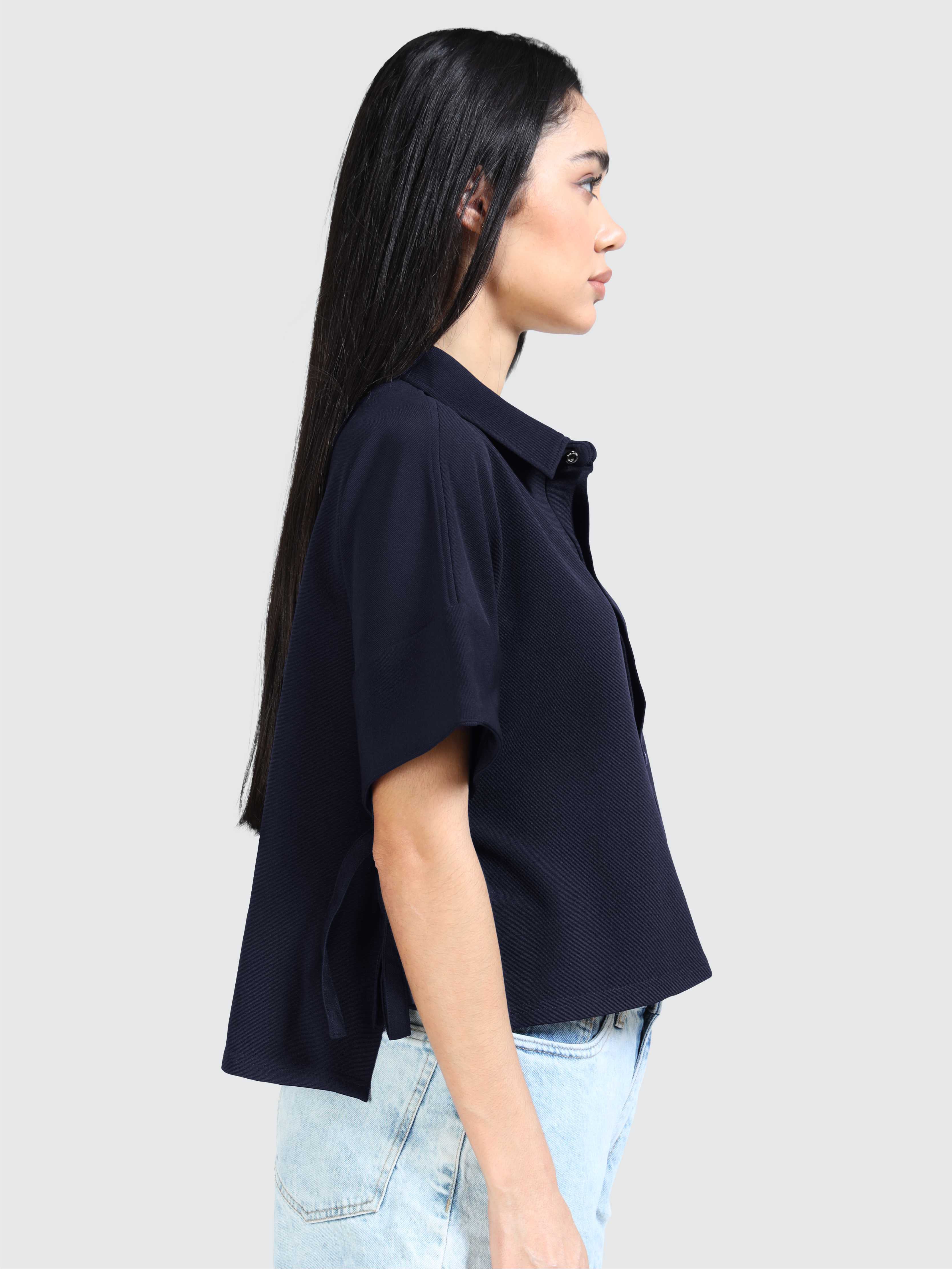 Women Boxy Fit Batwing Sleeve Shirt | Feather Touch Feel | Breathable | Wrinkle Free | Lightweight | - Image 4