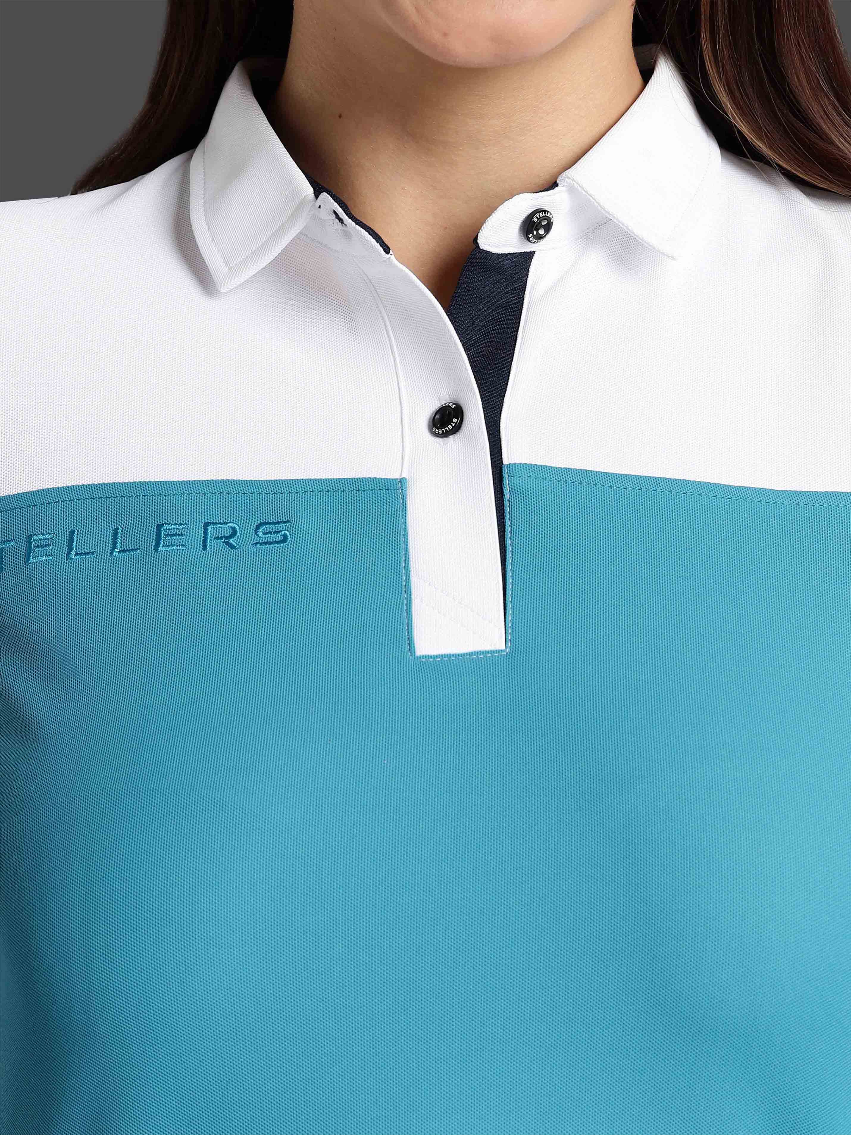 Women's T-Cross Polo T-shirt- Jade Green - Image 4