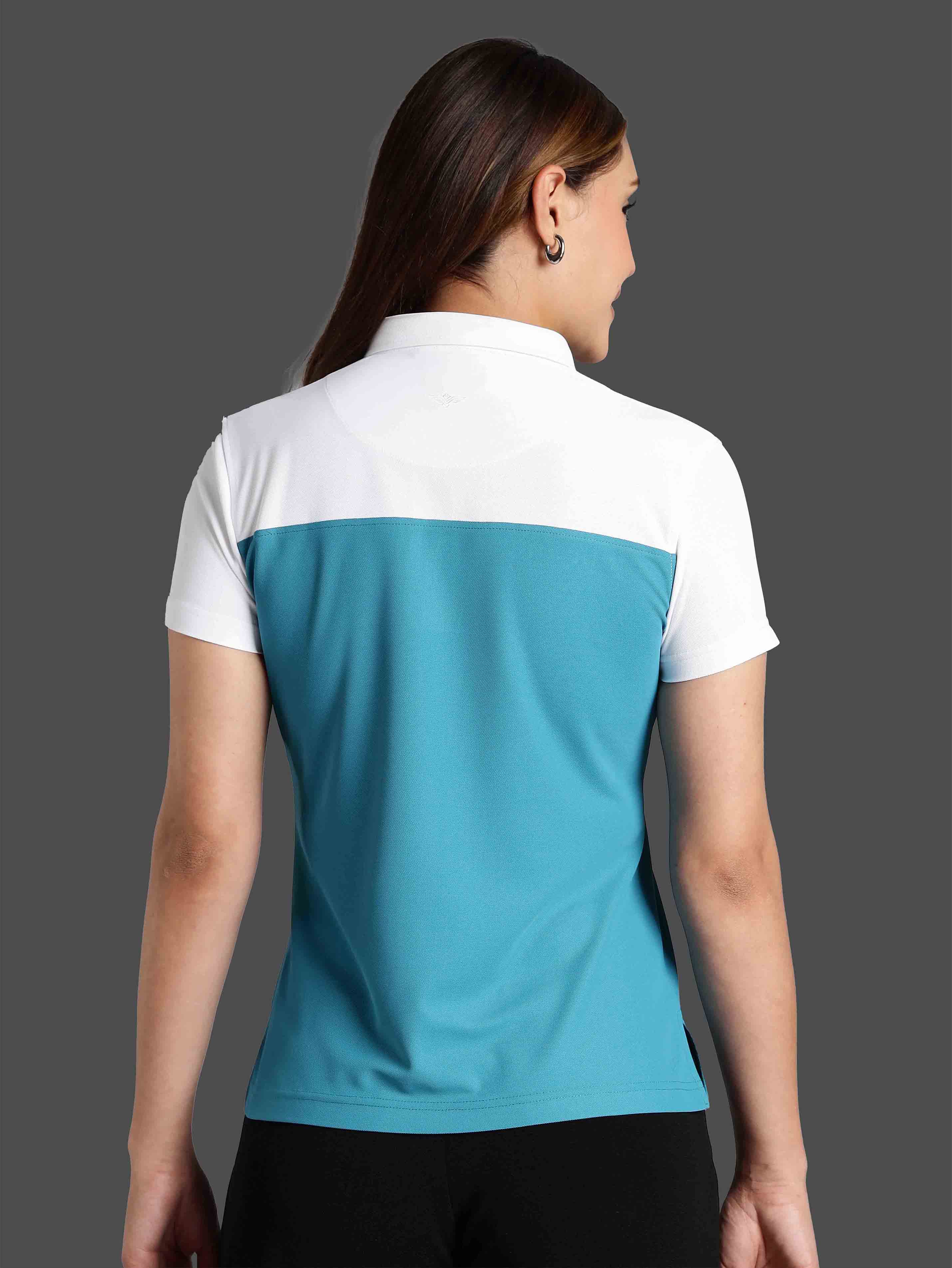 Women's T-Cross Polo T-shirt- Jade Green - Image 5
